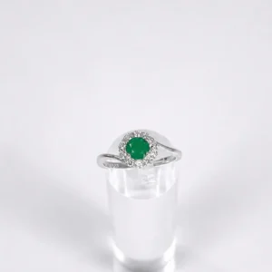 Anillo Esmeralda Silueta Orgánica Moderna
