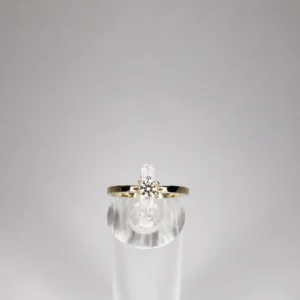 Anillo Compromiso Halo Floral Elegante