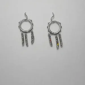 Candongas Plumas Vintage Plata 925