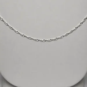 Cadena Plata 925 Singapur Entrelazada