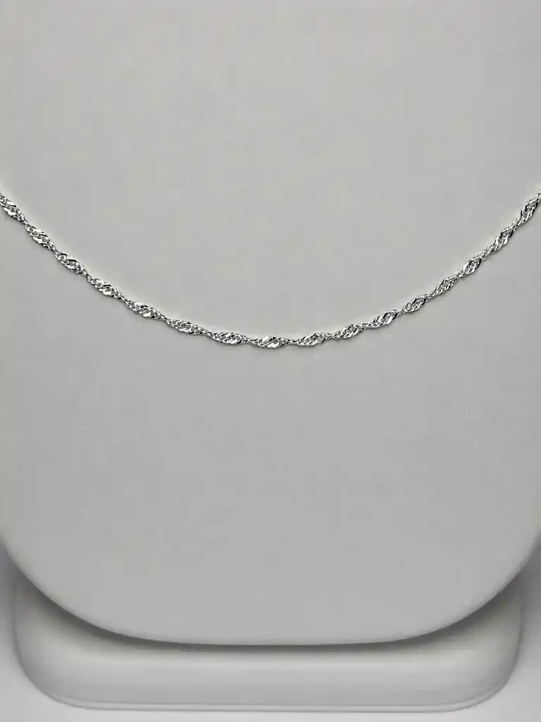 Cadena Plata 925 Singapur Entrelazada