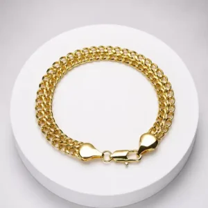 Pulsera Dorada Malla Tupida