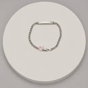 Pulsera Esclava Barbada con Dije de Dado