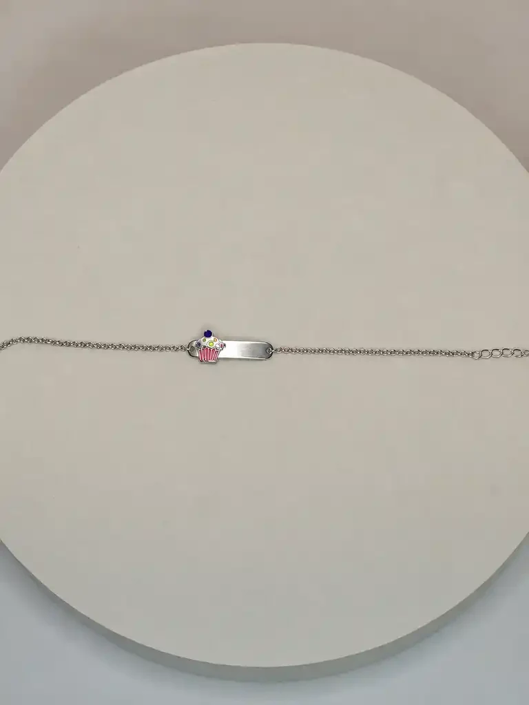 Pulsera Esclava Cupcake Esmaltado