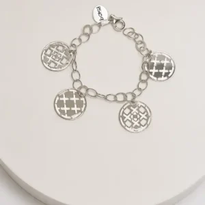 Pulsera Calada Geométrica con Medallones