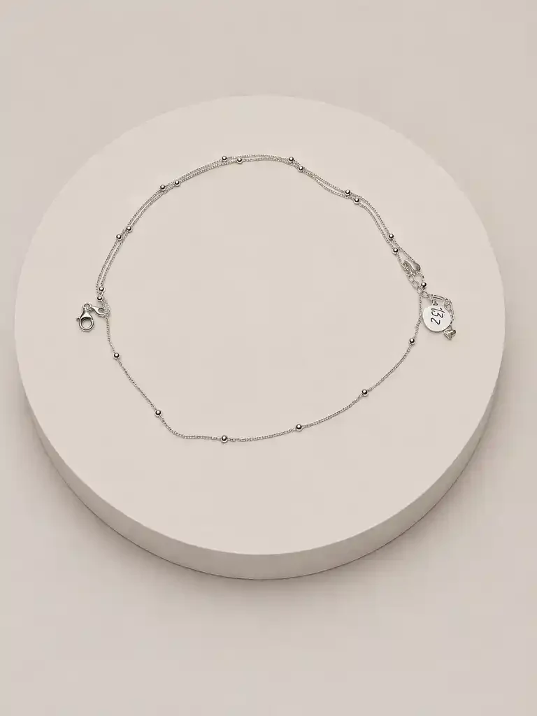 Tobillera/Pulsera Doble Romántica con Balines