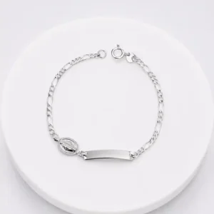 Pulsera Esclava Figaro con Virgen Milagrosa