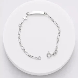 Pulsera Esclava Figaro con Cruz