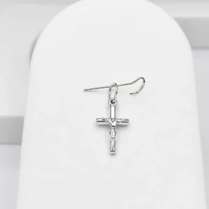 Arete Crucifijo Plata 925 Tradicional