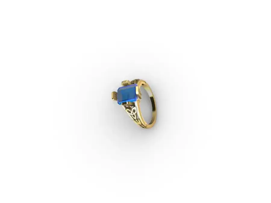 Modelado 3D del anillo girando