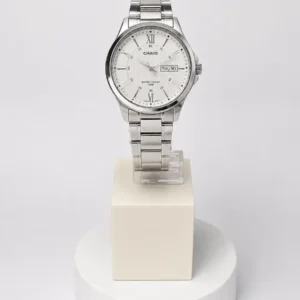 Reloj Casio Acero Inoxidable Esfera Blanca Clásico