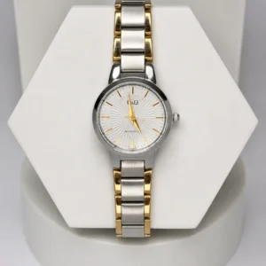 Reloj Q&Q Bicolor Esfera Blanca Minimalista
