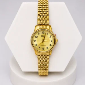 Reloj Q&Q Dorado Esfera Fácil Lectura